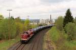 204 425-3 und 204 354-5 (MTEG) zu sehen mit einem Kesselzug am 24.04.18 in Röslau.