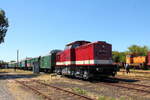 Die 114 774-3 (92 80 1204 774-4 D-MEG) mit historischem Wagenmaterial beim Sommerdampf am 07.07.2018.