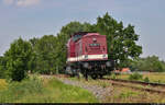 Nachschuss auf 204 900-5 (201 001-5 | 110 001-5 | DR V 100 001) bei Naumburg-Roßbach, die als Tfzf zurück nach Karsdorf fährt.