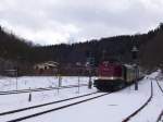 114 331 bei der Einfahrt in Annaberg Buchholz Sd im Mrz 2008.