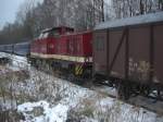 Die MEG 204 347-9 am 13.12.08 im Bahnhof Schwarzenberg. (Bildautor: Christian Paul)