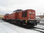 204 641-5 und 204 607-6 aufganommen, am 01.02.09 in Bahnhof Saalfeld.