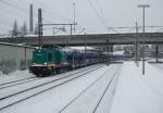 204 237-4 mit einem Autozug am 29.12.2010 durch HH-Harburg