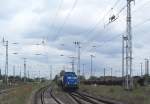 Am 26.06.2012 kam 204 016 der PRESS mit einem Bauzug aus Richtung Magdeburg durch Stendal und weiter in Richtung Wittenberge.
