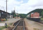Am 16.9.95 hielt 204 774 mit einer Regionalbahn nach Lobenstein in Ziegenrck.