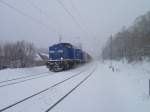 Nebel in Vogtland! Hier der Container mit 204 033 und 204 010 der PRESS in Jnitz am 25.02.13.