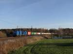 204 013 und 204 011 der PRESS mit dem Container am 27.11.13 in Oberjssnitz/V .