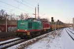 204 237-2 WSET und 204 347-9 MTEG mit Holzzug am 15.03.2013 in Rathenow