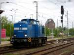 Am 04.05.2014 kam 204 016 Lz aus Richtung Magdeburg nach Stendal.Hier wartete sie auf das Rangiersignal um sich beim RAW Stendal abzustellen.
