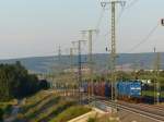 V 100  204 013-3  mit einem Güterzug durchquert am 23.7.2014 Erfurt Linderbach.