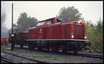 211200 mit Kohlewagen im ehemaligen Werkbahnhof Osnabrück Piesberg am 3.10.1994.