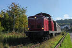 V100 1019 fährt mit dem RB 5321 aus Contwig aus (11.10.2025)