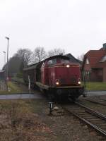 V100 “Emsland” der Emslndische Eisenbahn GmbH (ehemalige 211 308-2) whrend rangierarbieten in Sedelsberg am 19-3-2010.