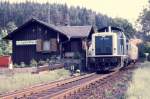211 313-2 Hp Sophienthal, Mai 1985, Zug nach Warmensteinach