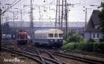 Am 13.8.1988 entgleiste der Dieseltriebwagen 624645 im Ausgang der Schinkelkurve in der Einfahrt zum oberen Bahnhof des HBF Osnabrück.