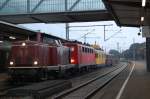 V 100 1365, eine der letzten Br 141, VT 701 028-3 und ein Vt 98 standen am 18.09.09 im Bahnhof G�ppingen.