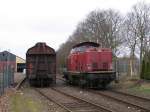 V100 “Emsland” der Emsl�ndische Eisenbahn GmbH (ehemalige 211 308-2) in Sedelsberg am 19-3-2010.