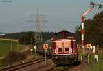 V200 033 und V100 1041 mit dem DPE 36646 (Titisee-Offenburg) bei der Durchfahrt Dggingen 11.9.10