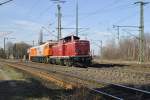 V 100 2009, mit RTS 230 077 in schlepp am 26.02.10.
