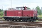 Ein Zugvogel macht Rast in Bitterfeld. Die V 100 1041 der NeSA am 12.08.2011 auf dem Bitterfelder Bahnhof.