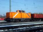 211 237-3 der Northrail begeht Sonntagsarbeit in Brandenburg an der Havel und rangiert Wagen der GRUP FEROVIAR ROMAN zusammen 05.02.2012