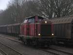 V100 “Emsland” der Emsl�ndische Eisenbahn GmbH (ehemalige 211 308-2) w�hrend rangierarbieten in Sedelsberg am 16-3-2012.