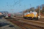 West-Ost Treffen: Links 211 019-5 der Vienenburger Eisenbahnfreunde, rechts 202 970-5 von Die Lei.