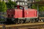 V100 2091 VEB in Trier Hbf abgestellt, am 28.04.2018.