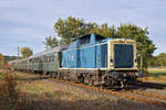 Streckenfest im Hönnetal am 07.10.2018. Lokomotive 212 372-7 in Fröndenberg auf der Strecke nach Menden.