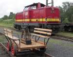 Tag der offenen Tr im BW Bismarck : TSD 212 325-5 (Eigentmer Transport Schienen Dienst) vermietet an die Bocholter Eisenbahn Gesellschaft(BEG) und die Handhebeldraisine der HEG.    16.06.2007