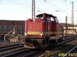 Hochwaldbahn Diesellok VL 9, durchfhrt solo den Wittener Hbf. 28.12.2007.