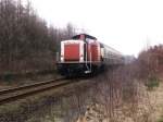 212 047-5 mit eine RB Delmenhorst-Osnabrck bei Halen am 15-1-2000.