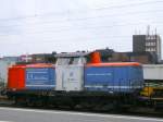 Nordbayrische EB 212 256-2 untersttzt die Weichenerneuerung  in Gelsenkirchen Hbf.(16.11.2008) 