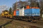 Und noch mal ein paar Meter weiter.NbE 212 311 durchfhrt am 22.11.09 Ratingen-Lintorf