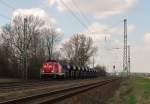 Daraufolgend 212 310 -7 mit einem Schotterzug von Railpro (06.04.2010)