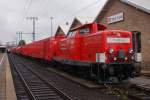 714 007-2 + 714 009-9 mit einem Tunnelrettungszug in Fulda am 06.08.2010