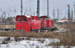 braucht der Castortransport eine Rumeinheit voraus am 16.12.2010 - oder wechselt die 212 298 im Bf Stralsund nur vorsorglich von der Schneefrse auf den Schneepflug