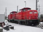 212 274 und 212 265 standen am 31.12.2010 in Stendal.