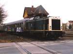 212 313-1 mit Nahverkehrszug 7630 Gronau-Dortmund in Gronau am 25-11-1992.