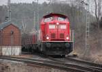 Nach dem Umsetzten hie es fr 212 310 auch schon gleich wieder Abfahrt in Richtung Bebra. Aufgenommen am 04.03.2012 in Eichenberg.