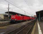 DB Netz Notfalltechnik 714 002 (92 80 1212 046-7 D-DB) mit dem Tunnelhilfszug, am 04.04.2012 in Kassel Hbf.