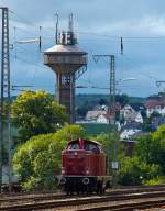 V100 2299 ex DB 212 299-2 der VEB (Vulkan-Eifel-Bahn) abgestell am 08.07.2012 in Siegen (Kaan-Marienborn). 