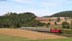 V100 2299 mit ihrem Sonderzug nach Wolfhagen bei Volkmarsen 2.9.12