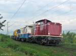 212 249-7 der HWB am 3.8.2006 mit Kranzug kurz vor Gau-Algesheim.