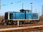 Die BR 212 239 in Bundesbahnfarben steht am 22.02.2012 in Kehl.