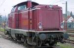 212 084-8 ( 92 80 1212 084-8 D-GfE ), MaK 1000220, Baujahr 1964, DB Museum, Nrnberg, Bh DBK Historische Bahn e.V., Crailsheim, 23.02.2013, Schorndorf Bf