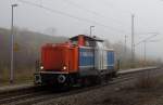 212 346 NBE Rail allein am 17.11.2013 in Steinbach am Wald gen Saalfeld.