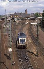 Bahnhof Gießen am 6.7.1988
Um 14.01 Uhr rangiert 212374.