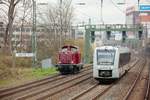 VEB V100 2091 & abellio Lint als S7 in Wuppertal, April 2021.