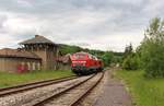 218 381-2 (RP Railsystems) fuhr am 31.05.19 mit 212 297 (Rennsteigbahn) durch Rottenbach.